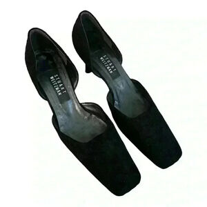 Stuart Weitzman Square Toe Black Heels Size 9 AAAA